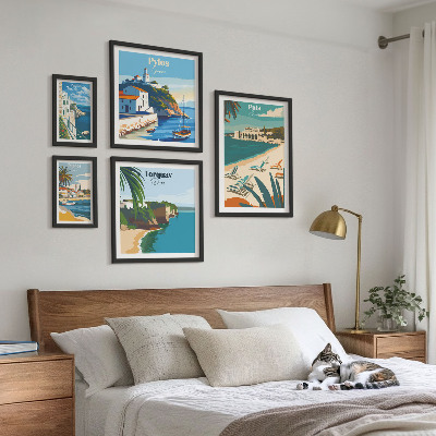 Pared galería de arte Paisajes costeros de Europa