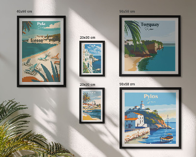 Pared galería de arte Paisajes costeros de Europa