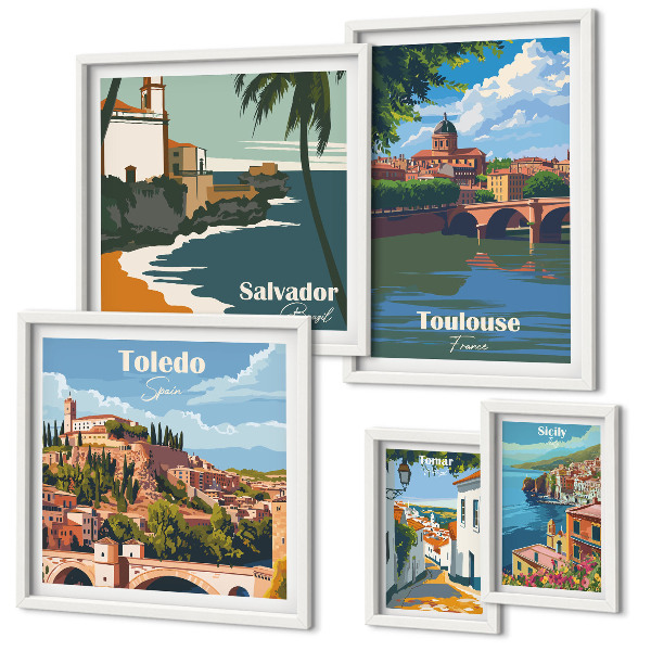 Pared galería de arte Paisajes y vistas de ciudades europeas