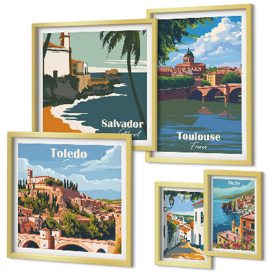 Pared galería de arte Paisajes y vistas de ciudades europeas