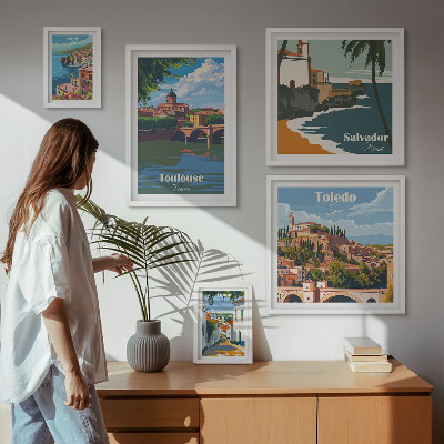 Pared galería de arte Paisajes y vistas de ciudades europeas