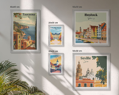 Conjunto de cuadros decorativos Paisajes de ciudades europeas
