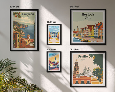 Conjunto de cuadros decorativos Paisajes de ciudades europeas