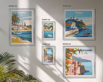 Pared galería de arte Paisajes marinos de ciudades europeas