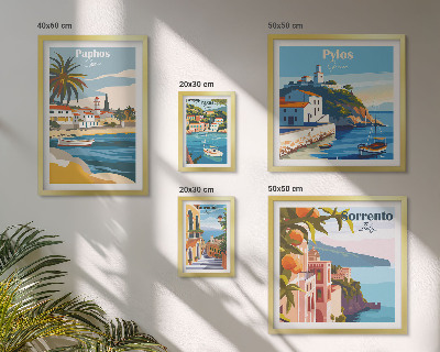 Pared galería de arte Paisajes marinos de ciudades europeas