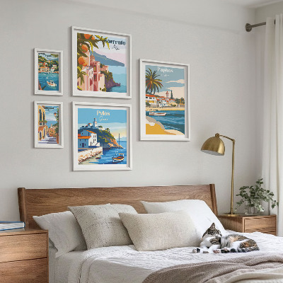 Pared galería de arte Paisajes marinos de ciudades europeas