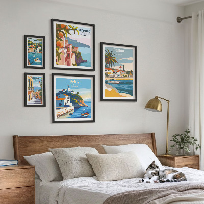 Pared galería de arte Paisajes marinos de ciudades europeas