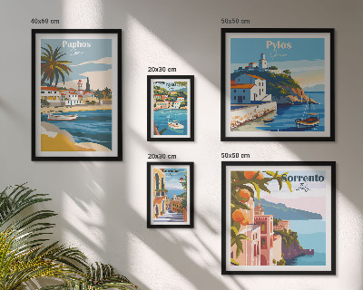 Pared galería de arte Paisajes marinos de ciudades europeas