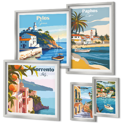 Pared galería de arte Paisajes marinos de ciudades europeas