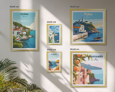 Conjunto de cuadros decorativos Paisajes de las islas griegas