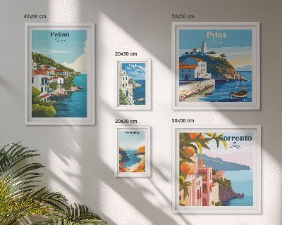 Conjunto de cuadros decorativos Paisajes de las islas griegas