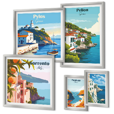 Conjunto de cuadros decorativos Paisajes de las islas griegas