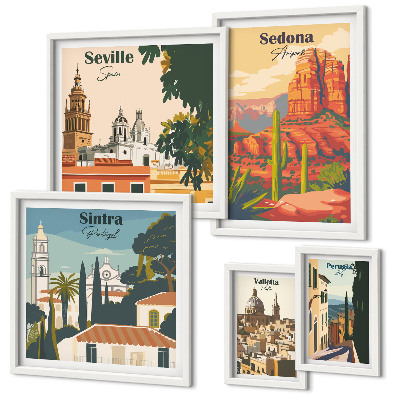 Pared galería de arte Paisajes turísticos del mundo