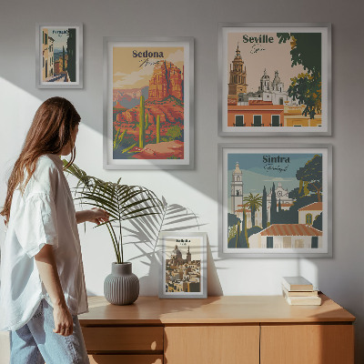 Pared galería de arte Paisajes turísticos del mundo