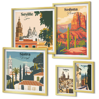 Pared galería de arte Paisajes turísticos del mundo