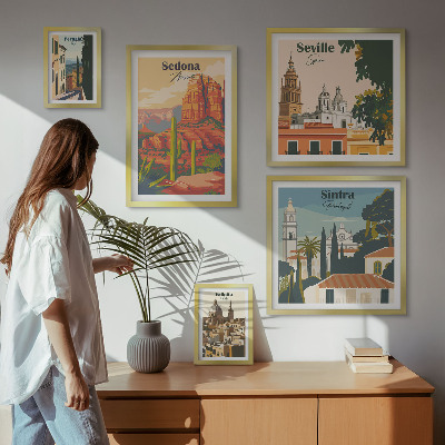 Pared galería de arte Paisajes turísticos del mundo