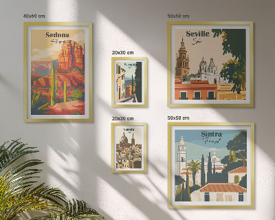 Pared galería de arte Paisajes turísticos del mundo