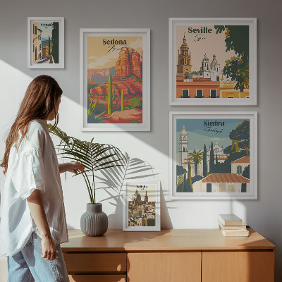Pared galería de arte Paisajes turísticos del mundo