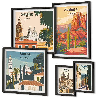 Pared galería de arte Paisajes turísticos del mundo
