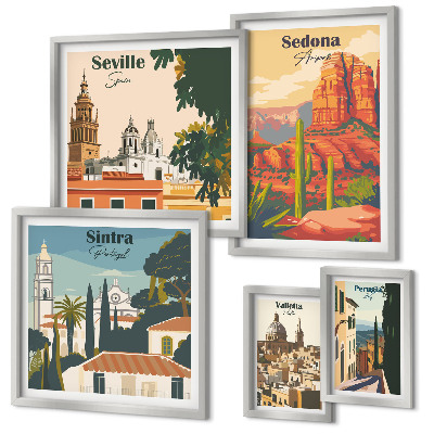 Pared galería de arte Paisajes turísticos del mundo