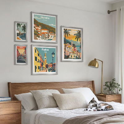 Conjunto de cuadros decorativos Paisajes de ciudades europeas