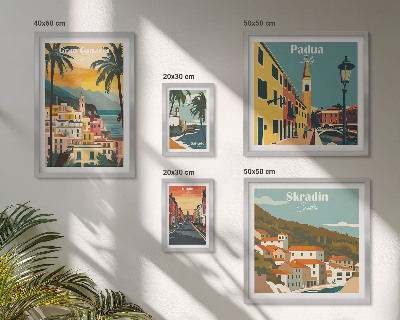 Conjunto de cuadros decorativos Paisajes de ciudades europeas