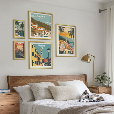 Conjunto de cuadros decorativos Paisajes de ciudades europeas