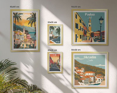 Conjunto de cuadros decorativos Paisajes de ciudades europeas