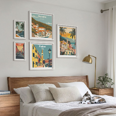 Conjunto de cuadros decorativos Paisajes de ciudades europeas