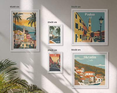 Conjunto de cuadros decorativos Paisajes de ciudades europeas