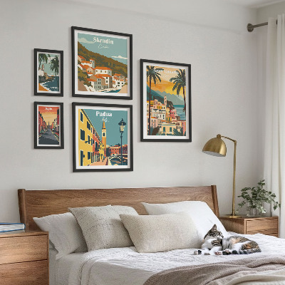 Conjunto de cuadros decorativos Paisajes de ciudades europeas
