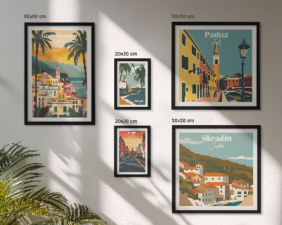 Conjunto de cuadros decorativos Paisajes de ciudades europeas