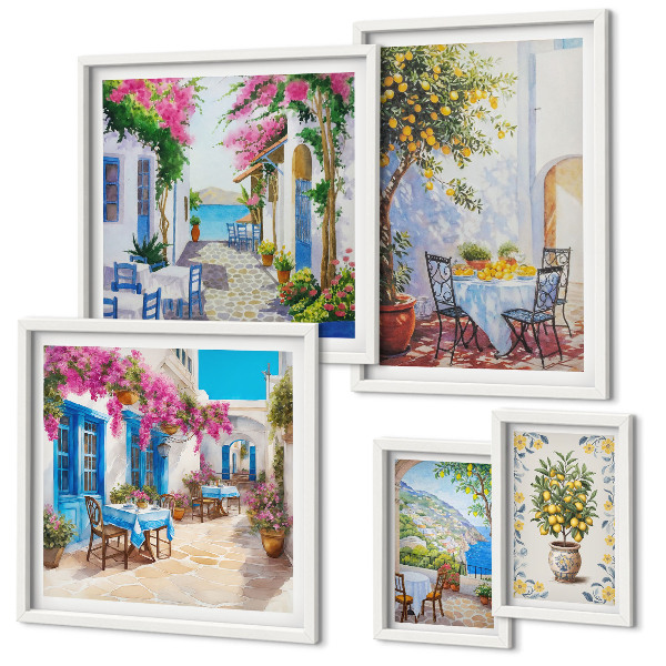 Pared galería de arte Encantadores paisajes con flores