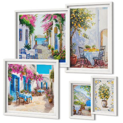 Pared galería de arte Encantadores paisajes con flores