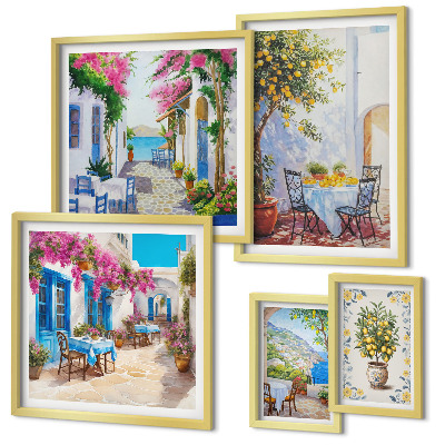 Pared galería de arte Encantadores paisajes con flores