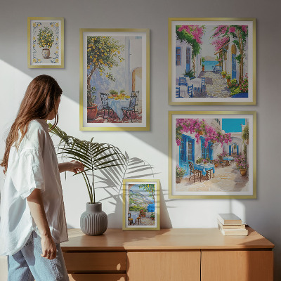 Pared galería de arte Encantadores paisajes con flores