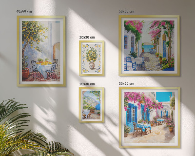 Pared galería de arte Encantadores paisajes con flores