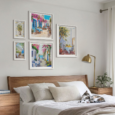Pared galería de arte Encantadores paisajes con flores