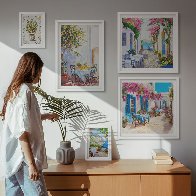 Pared galería de arte Encantadores paisajes con flores