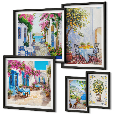 Pared galería de arte Encantadores paisajes con flores