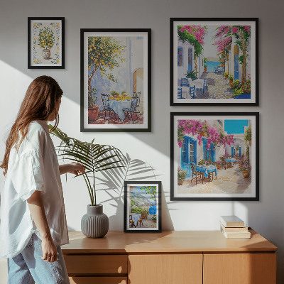 Pared galería de arte Encantadores paisajes con flores