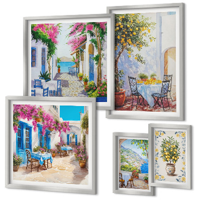 Pared galería de arte Encantadores paisajes con flores
