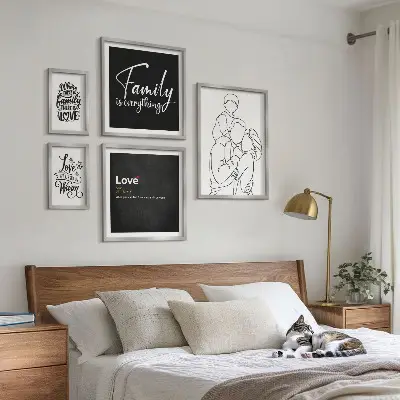 Cuadro para galería de arte diseño sobre valores familiares de amor y cercanía