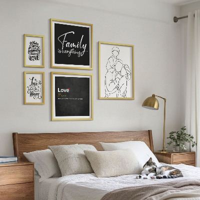 Pared galería de arte Valores familiares de amor y cercanía