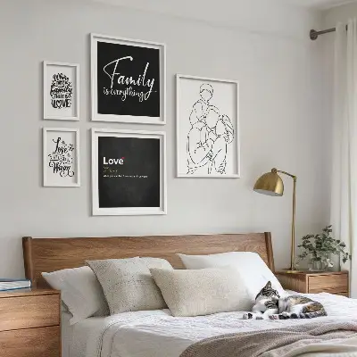 Cuadro para galería de arte diseño sobre valores familiares de amor y cercanía