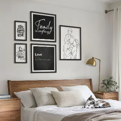 Cuadro para galería de arte diseño sobre valores familiares de amor y cercanía