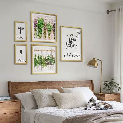 Pared galería de arte Accesorios de cocina para amantes de las hierbas