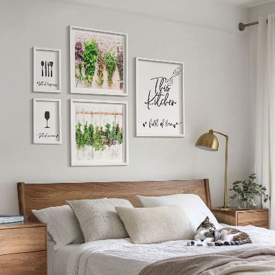 Pared galería de arte Accesorios de cocina para amantes de las hierbas