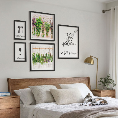 Pared galería de arte Accesorios de cocina para amantes de las hierbas