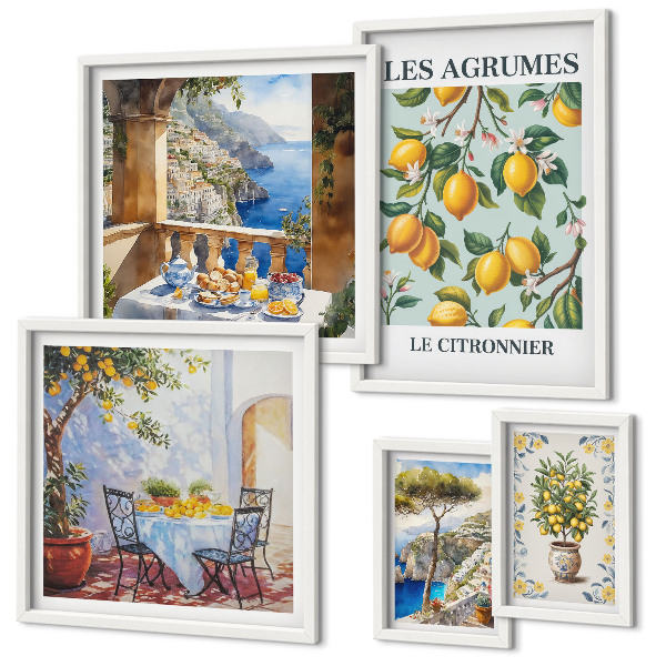 Conjunto de cuadros decorativos Inspiraciones cítricas de Provenza